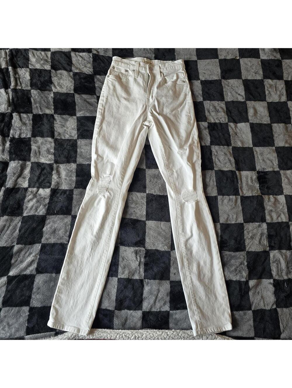 Madewell The High-Rise Slim Boyjean White Jeans Medium Women